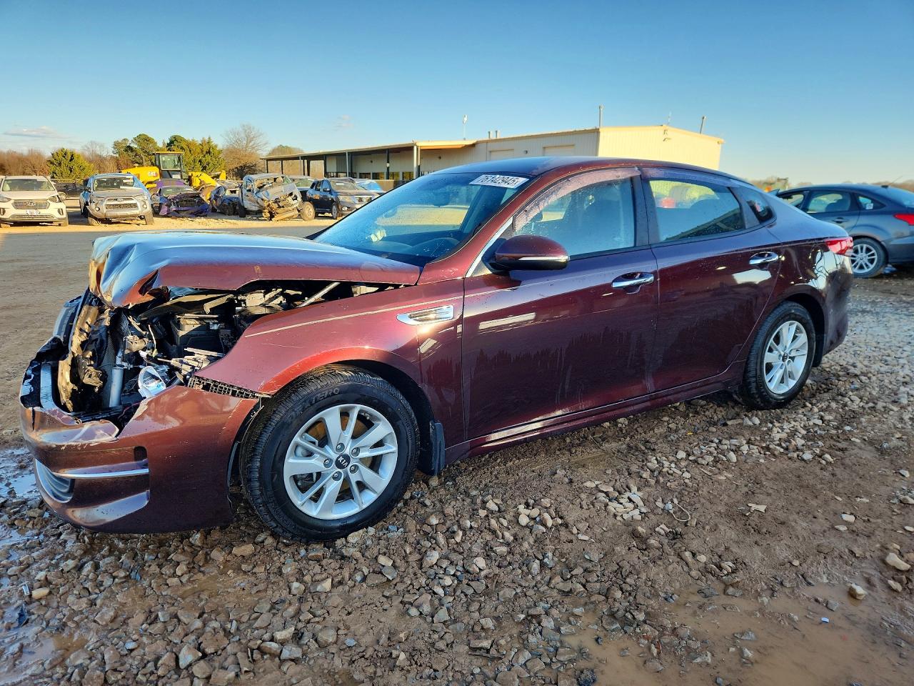 2017 Kia Optima LX, VIN 5XXGT4L34HG151615 — Front end