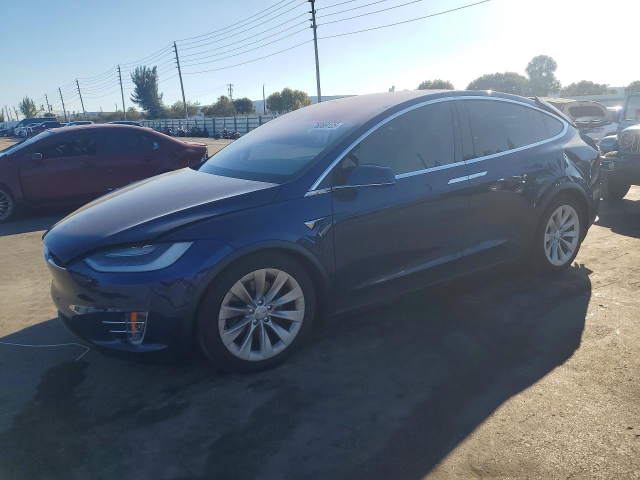 2019 Tesla Model X 75D, VIN 5YJXCAE23KF181220 — Rear end