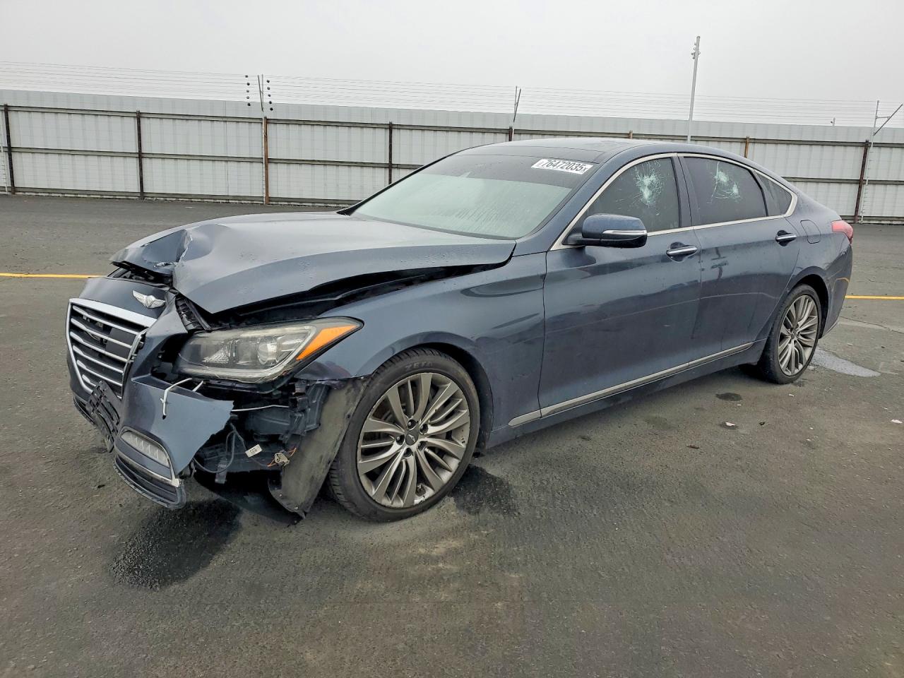 2017 Genesis G80 Ultimate, VIN KMHGN4JF7HU211674 — Вандализм
