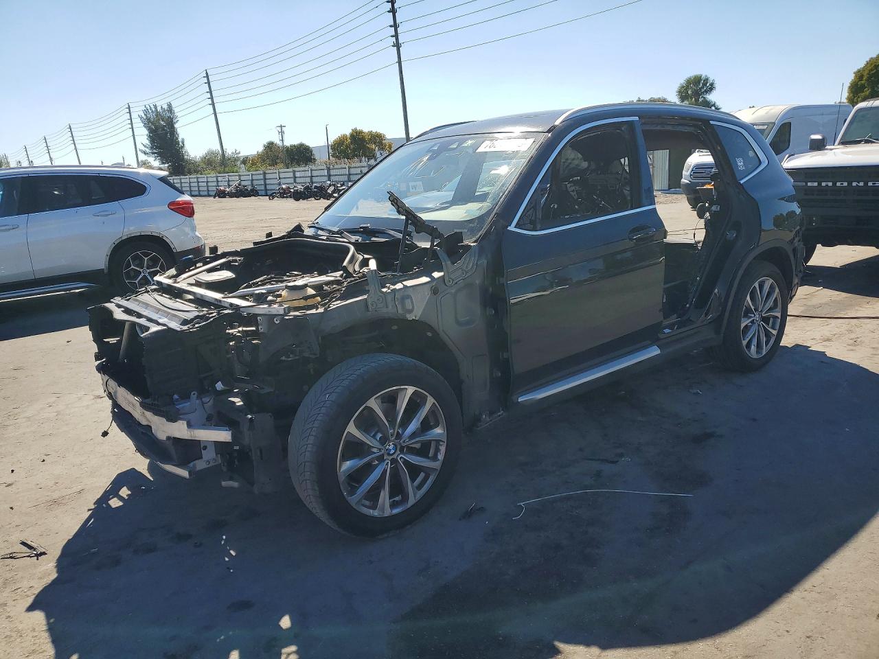2019 BMW X3 sDrive30i, VIN 5UXTR7C5XKLF34046 — Stripped