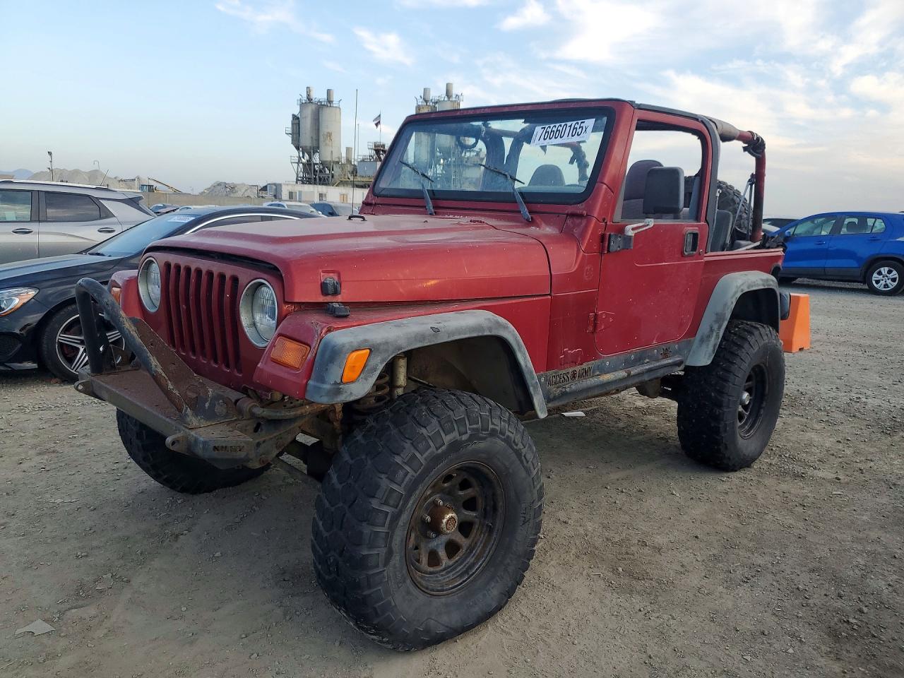 1999 Jeep Wrangler Sport, VIN 1J4FY19S5XP437839 — Rear end
