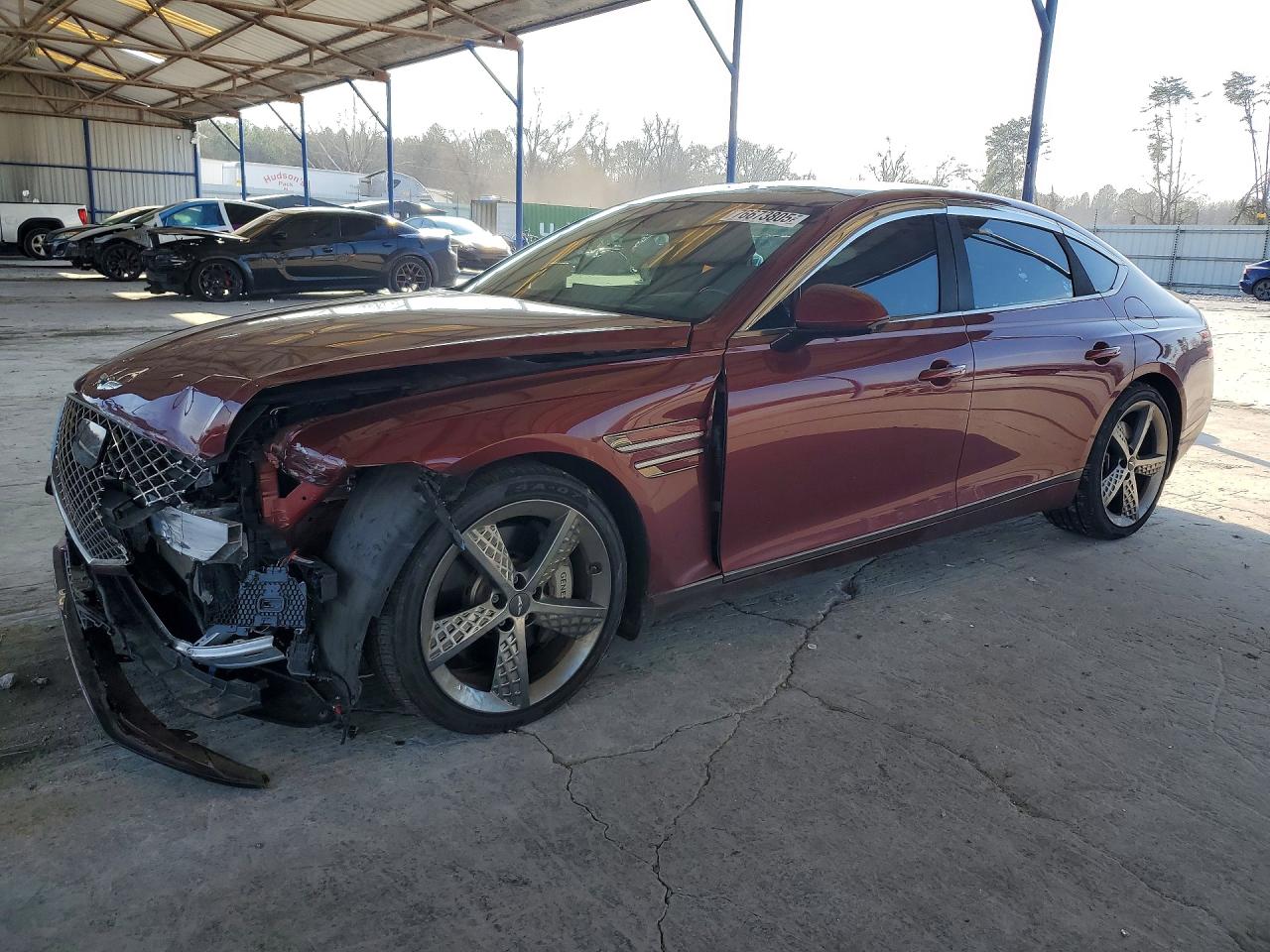 2022 Genesis G80 Sport, VIN KMTGB4SD3NU126869 — Перед