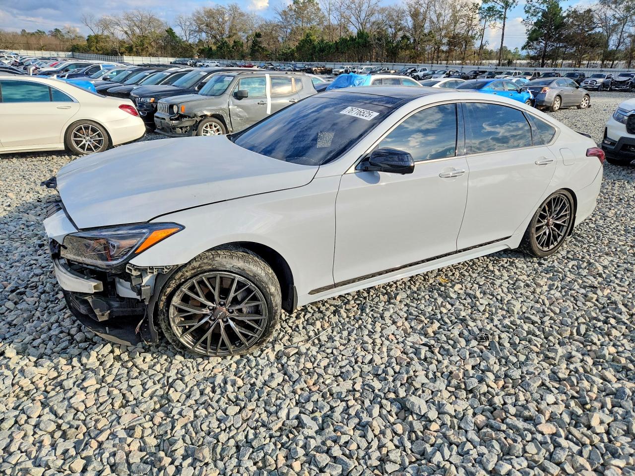 2019 Genesis G80 Sport, VIN KMTFN4JB1KU325546 — Front end