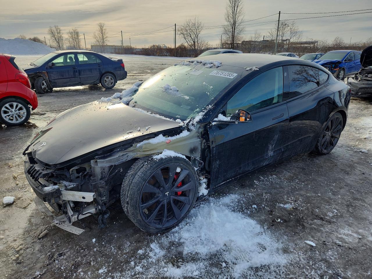 2020 Tesla Model 3 Performance, VIN 5YJ3E1EC7LF716715 — Front end