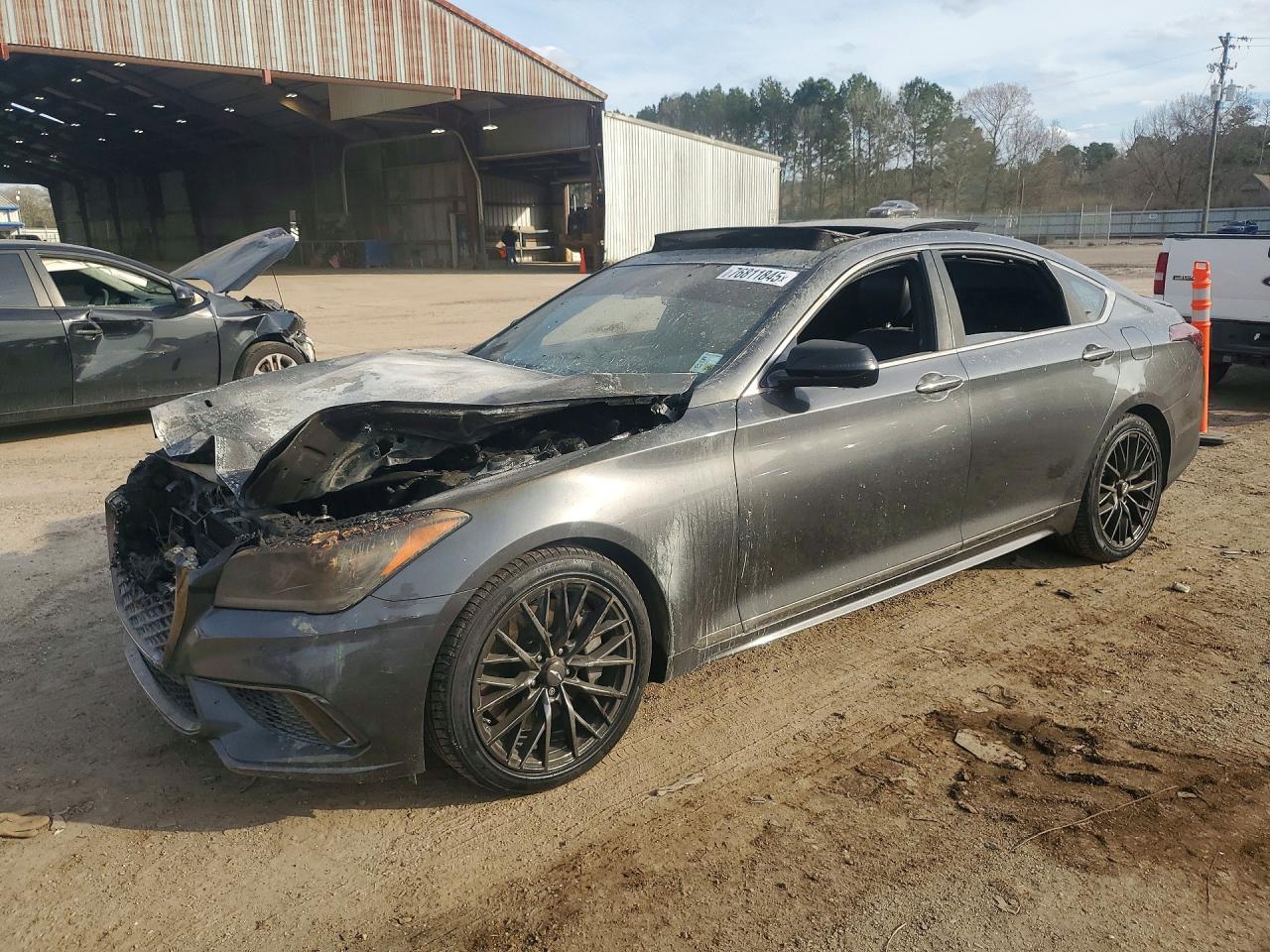 2018 Genesis G80 Sport, VIN KMHGN4JB4JU215958 — Burn