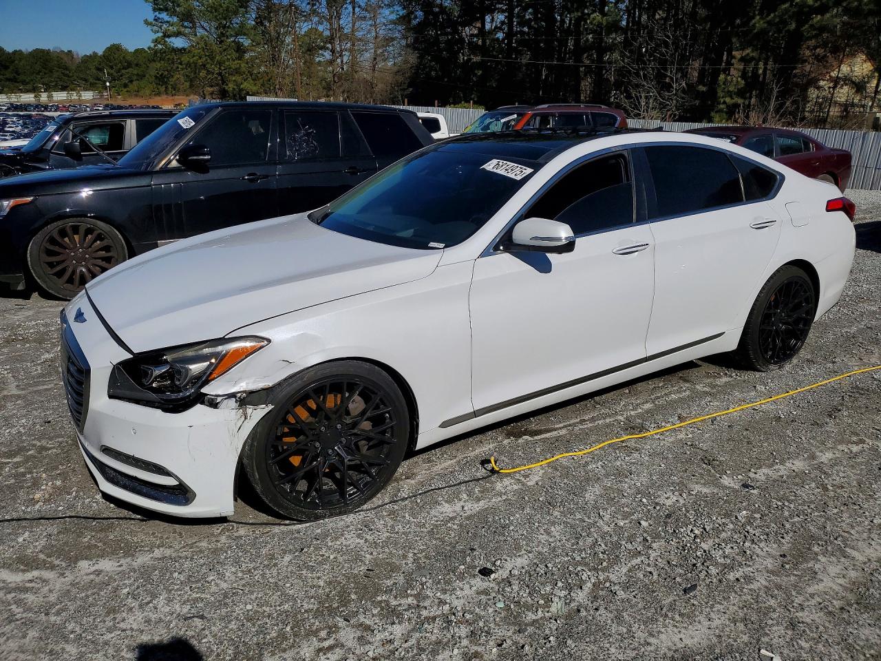 2018 Genesis G80 3.8L, VIN KMHGN4JE9JU277303 — Front end