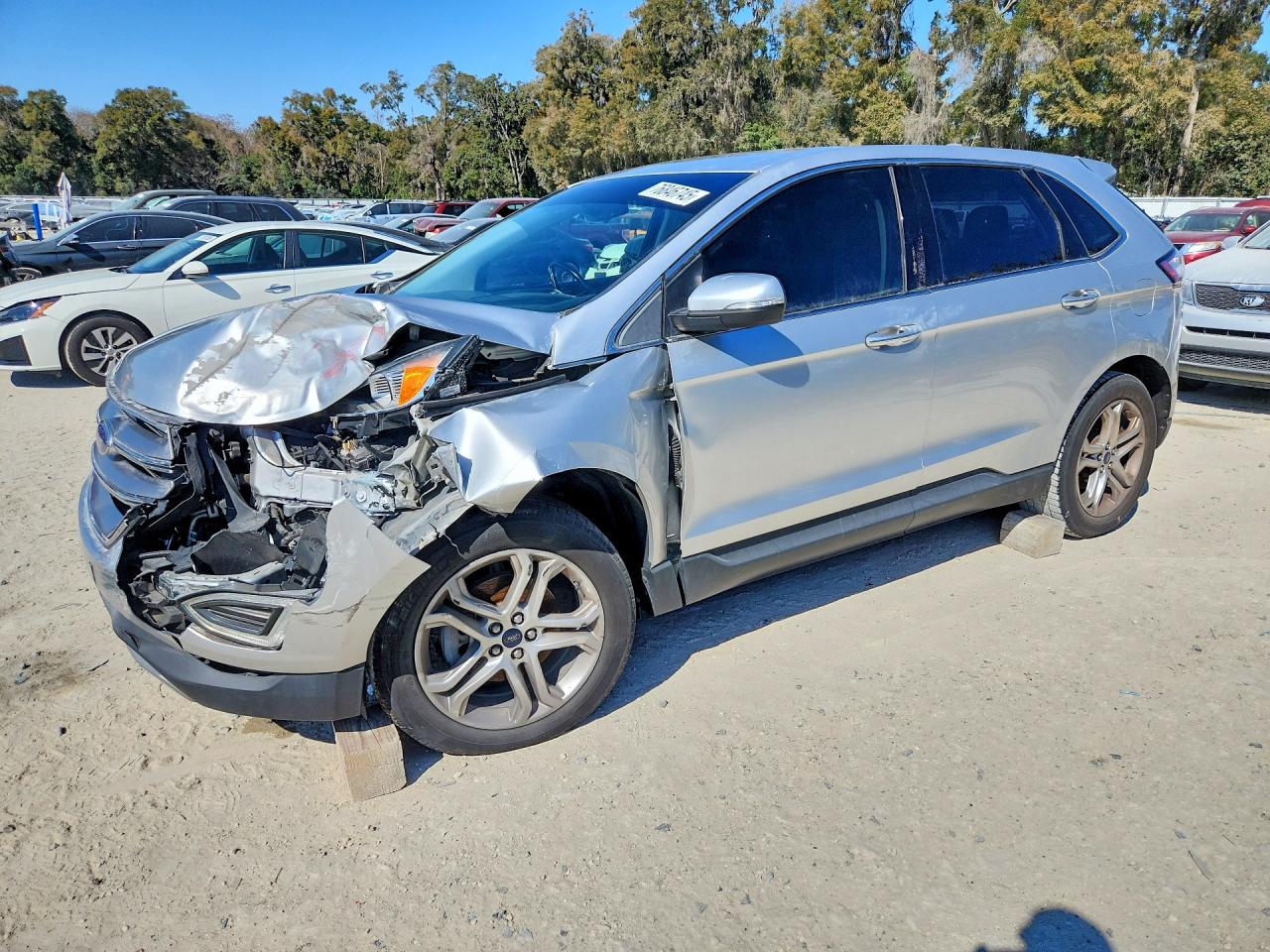 2017 Ford Edge Titanium, VIN 2FMPK3K98HBB12363 — Front end