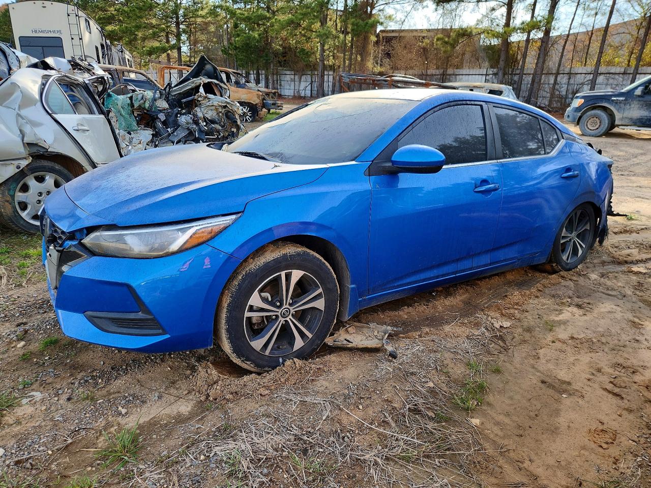 2021 Nissan Sentra SV, VIN 3N1AB8CV8MY266448 — Interior fire
