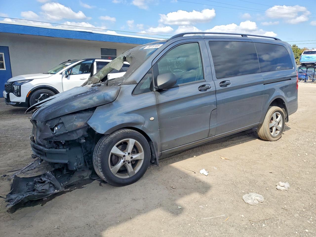 2016 Mercedes-Benz Metris Passenger, VIN WD4PG2EE7G3090952 — Engine fire