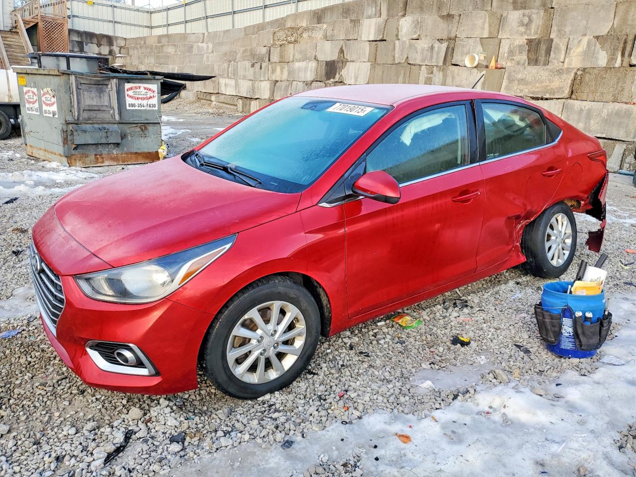 2022 Hyundai Accent SE, VIN 3KPC24A61NE156841 — Rear end