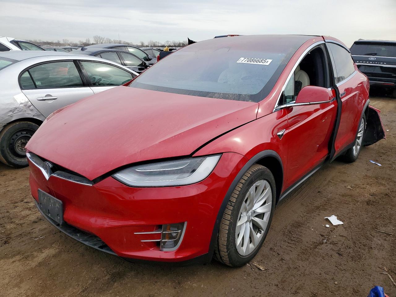 2020 Tesla Model X Long Range, VIN 5YJXCAE25LF234680 — Stripped