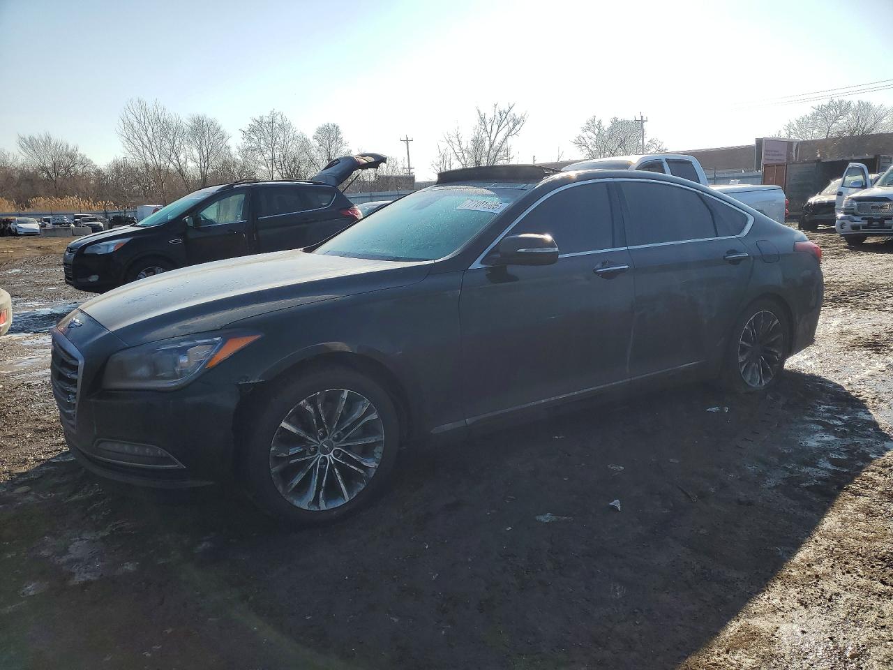 2017 Genesis G80 3.8L, VIN KMHGN4JE5HU181033 — Вандализм