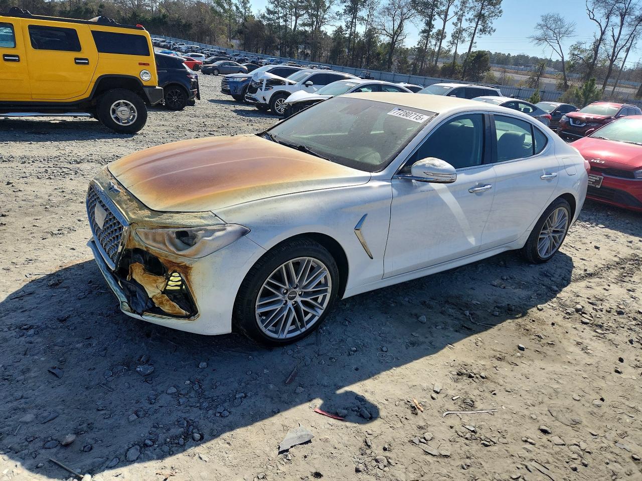 2020 Genesis G70 2.0T, VIN KMTG64LA4LU055851 — Burn
