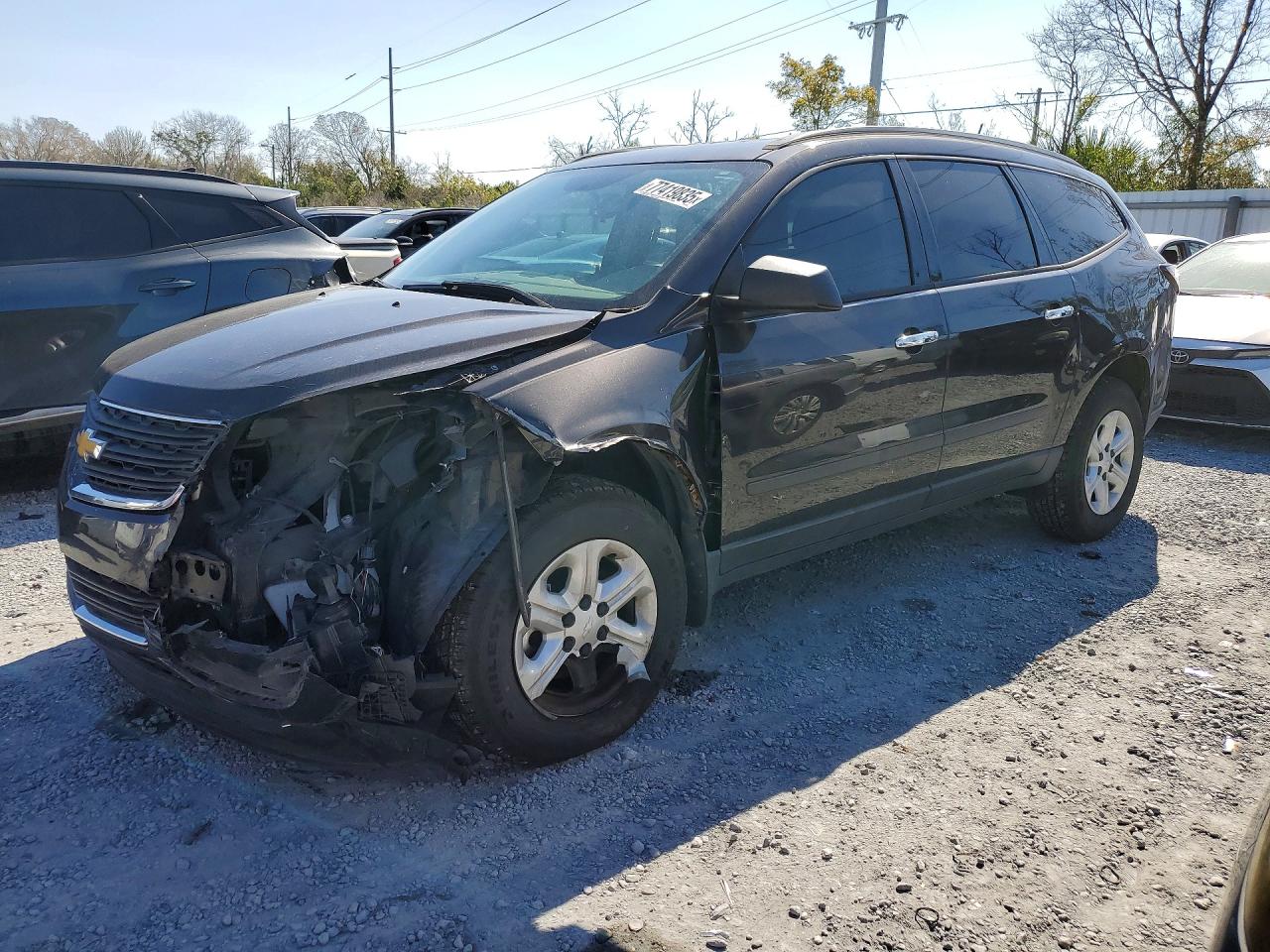 2017 Chevrolet Traverse LS, VIN 1GNKRFED8HJ278381 — Front end