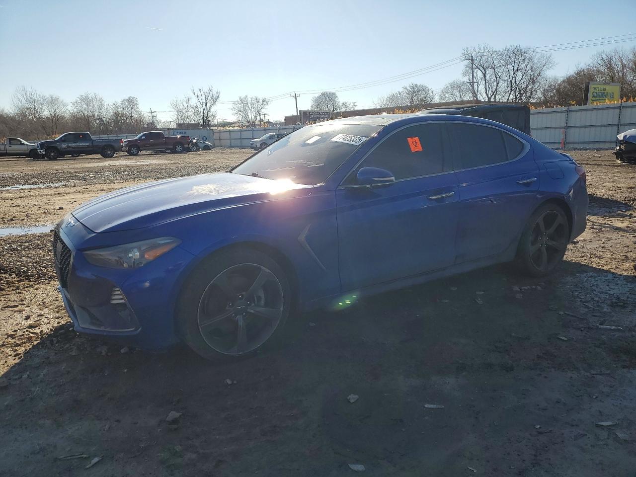 2019 Genesis G70 Advanced, VIN KMTG44LA6KU025738 — Вандализм