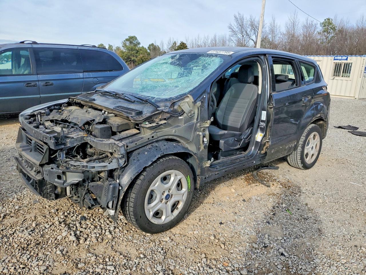 2018 Ford Escape S, VIN 1FMCU0F79JUB04255 — Front end