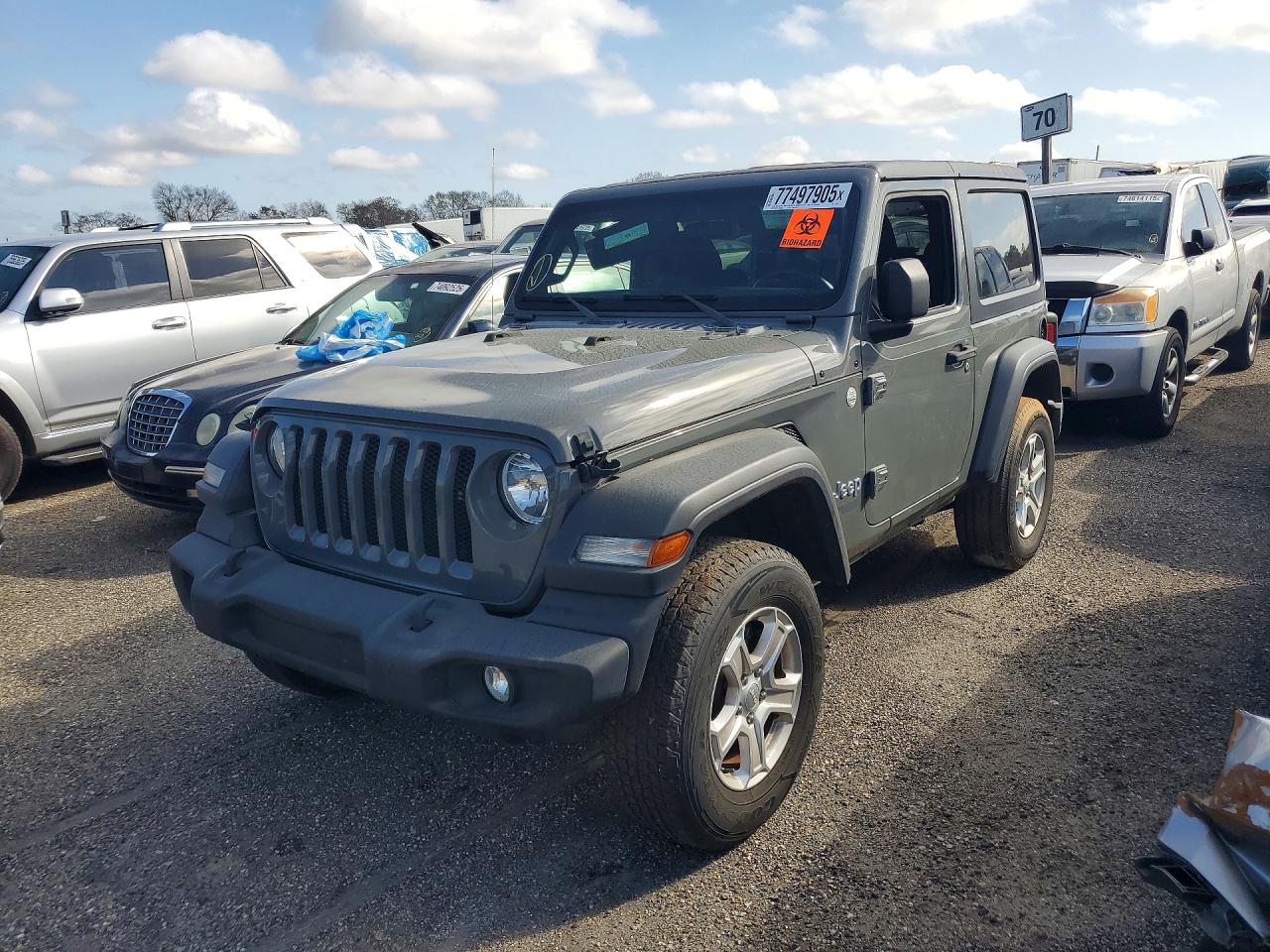 2020 Jeep Wrangler Sport S, VIN 1C4GJXAN3LW216389 — Biohazard / chemical