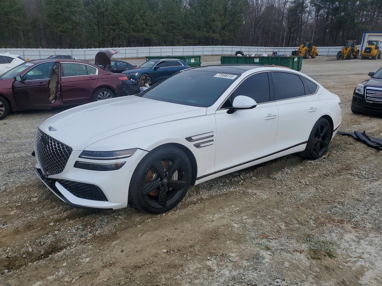 2022 Genesis G80 Sport, VIN KMTGB4SD9NU127251 — Перед
