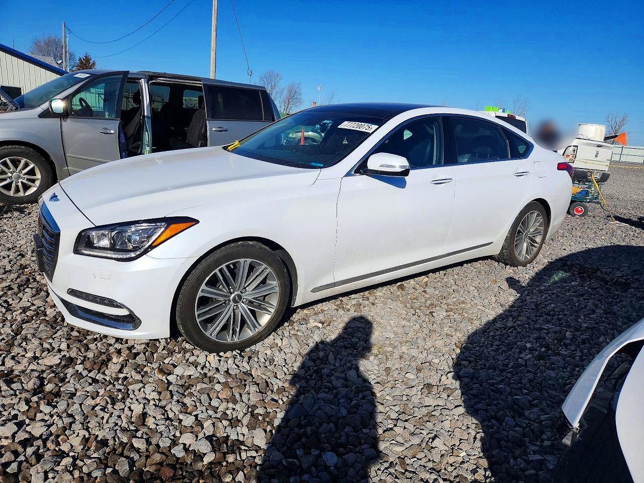 2018 Genesis G80 3.8L, VIN KMHGN4JE2JU247995 — Side