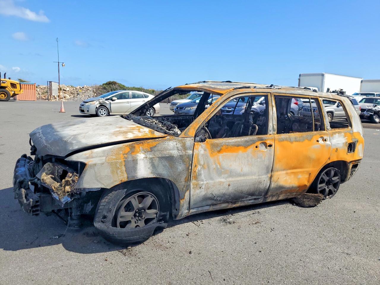 2006 Toyota Highlander, VIN JTEGP21A860094551 — Burn