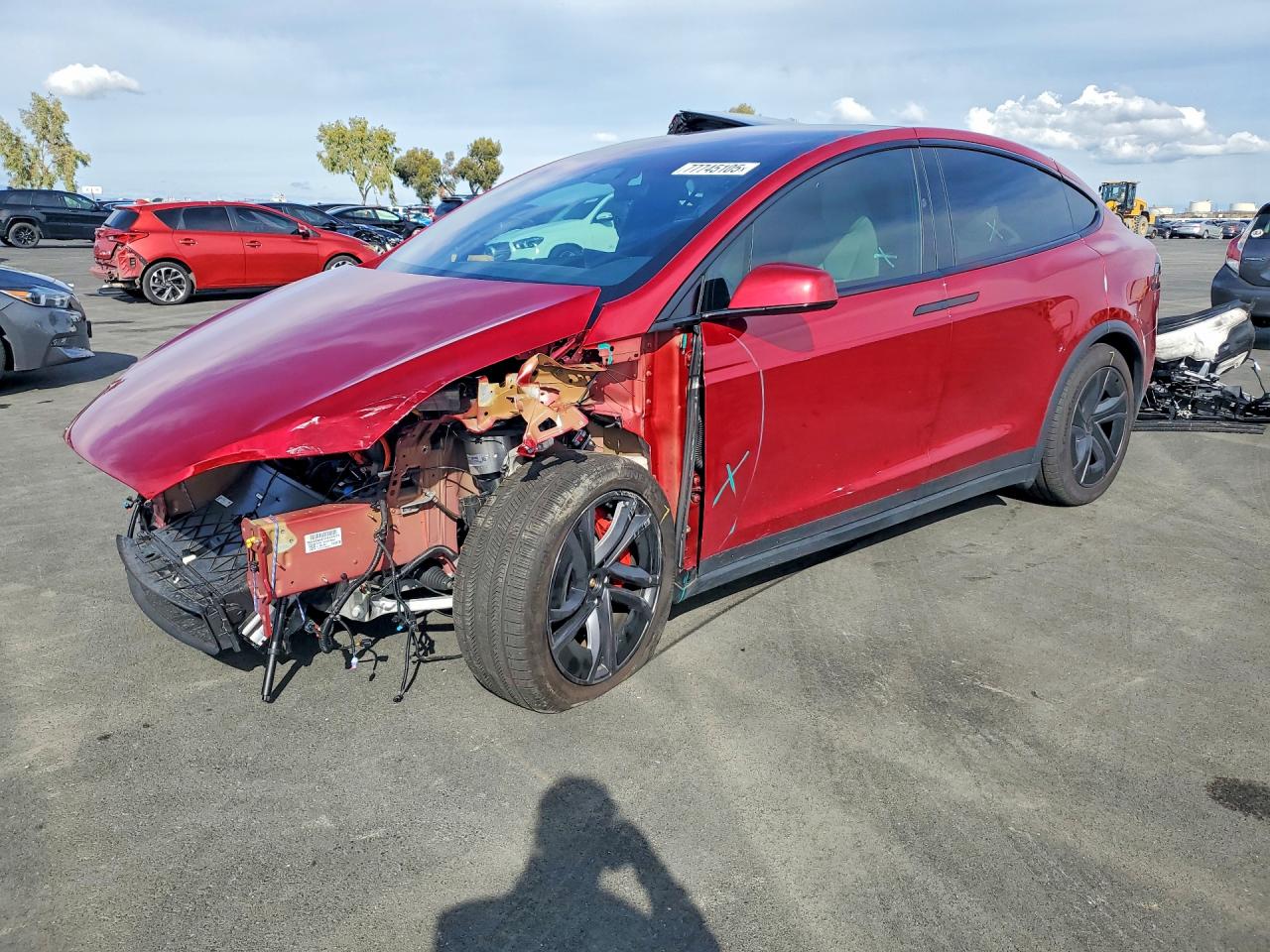 2026 Tesla Model X Plaid, VIN 7SAXCBE61TF477771 — Front end