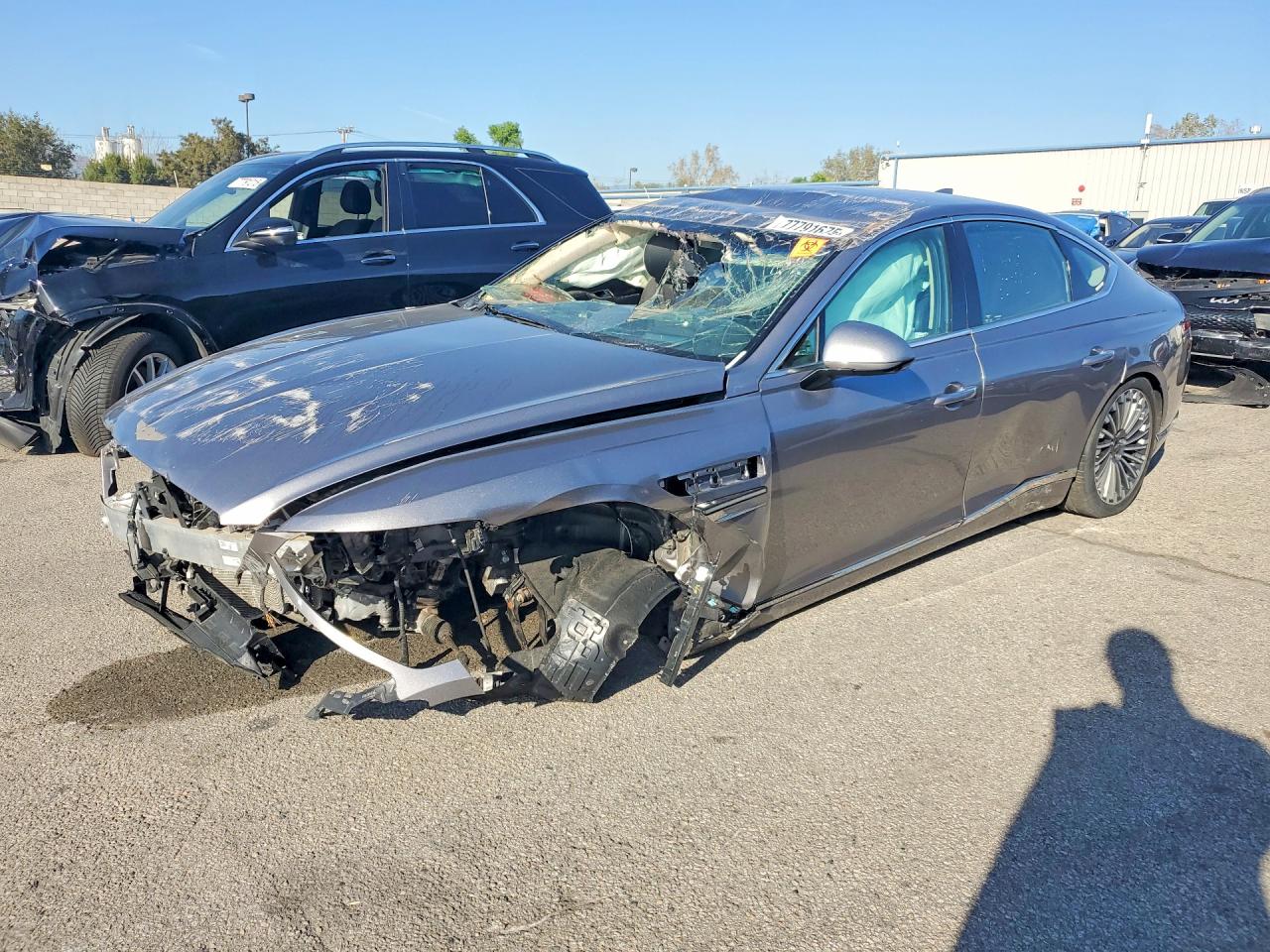 2023 Genesis G80, VIN KMTGE4S1XPU004719 — Front end