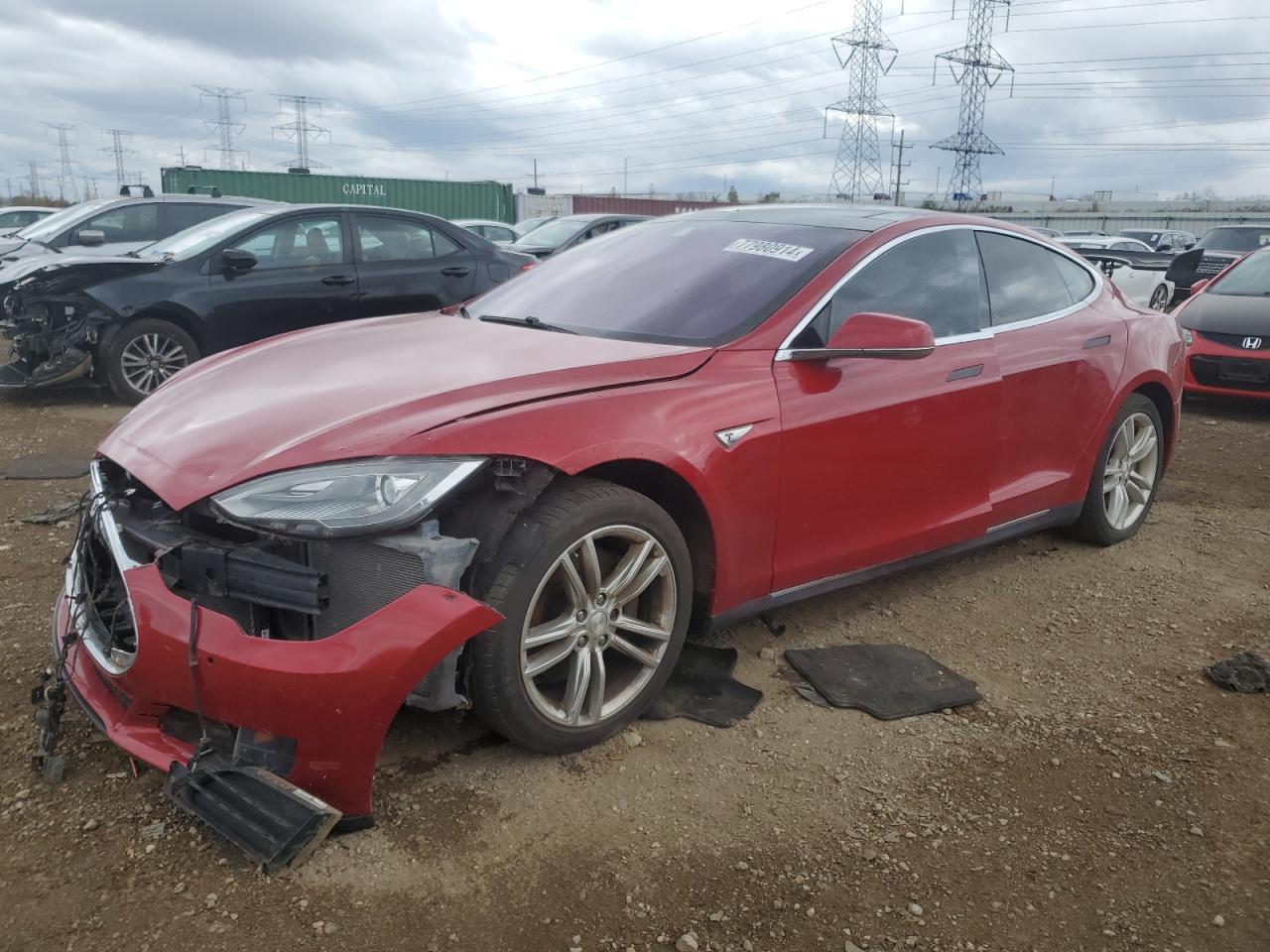 2015 Tesla Model S 85, VIN 5YJSA1H17FFP68531 — Water / flood