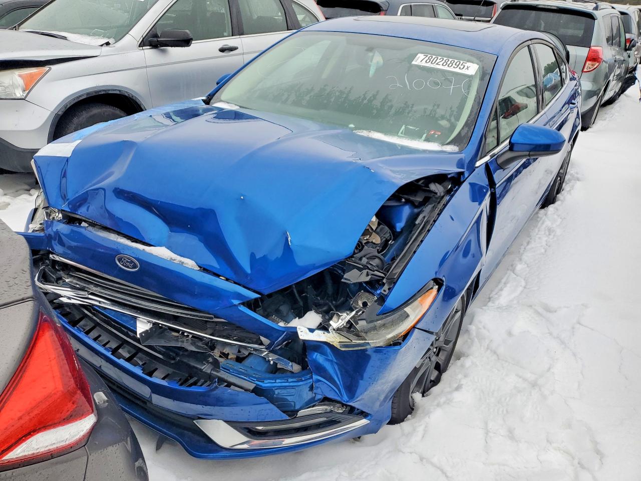 2018 Ford Fusion SE, VIN 3FA6P0HD1JR210076 — Front end