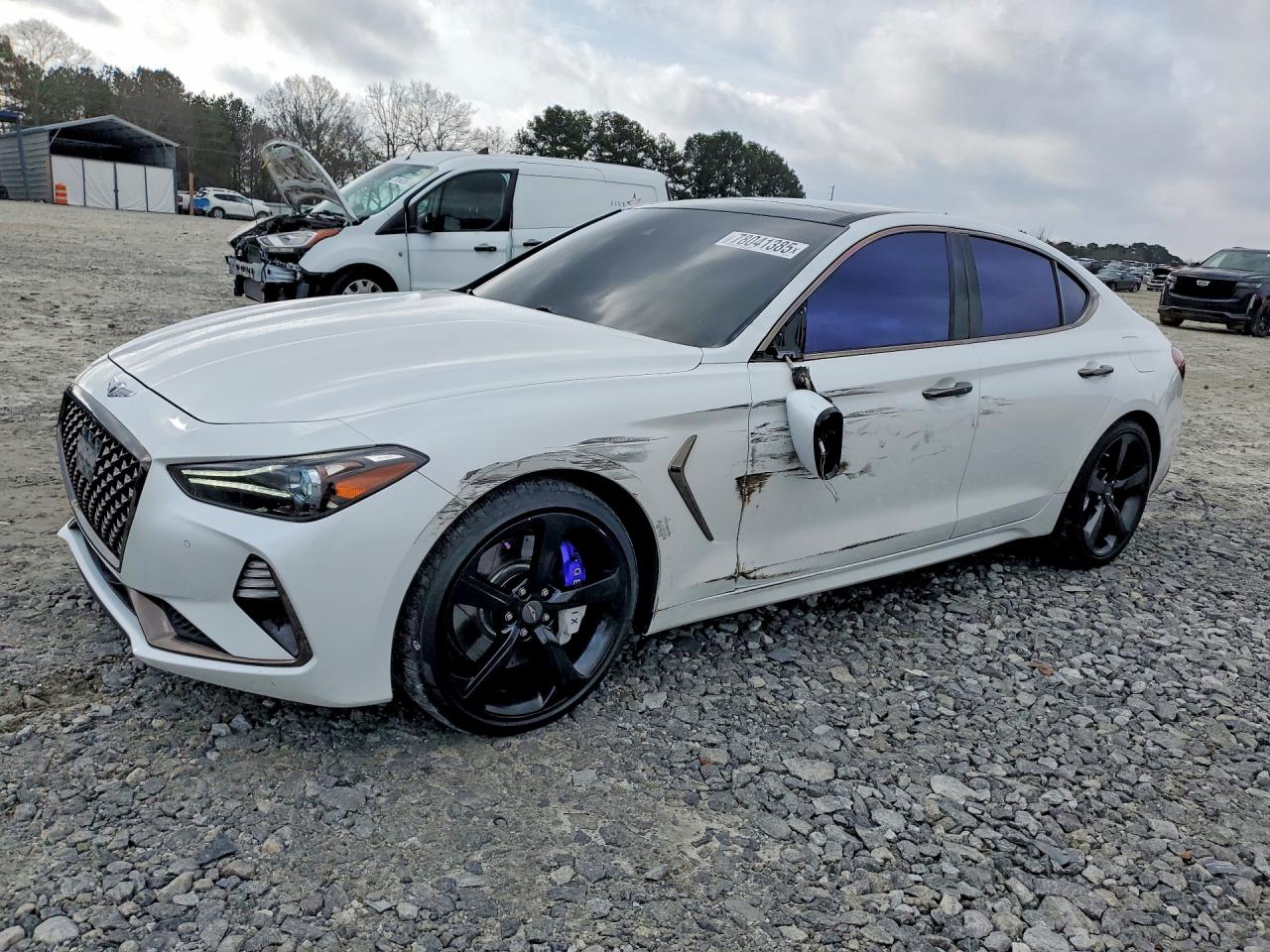 2021 Genesis G70 3.3T, VIN KMTG34LE2MU074329 — Auction photo 1 of 12
