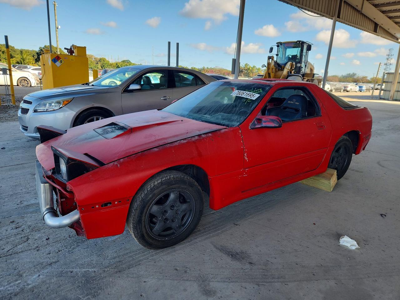 1989 Mazda RX-7, VIN JM1FC3321K0701374 — Engine fire