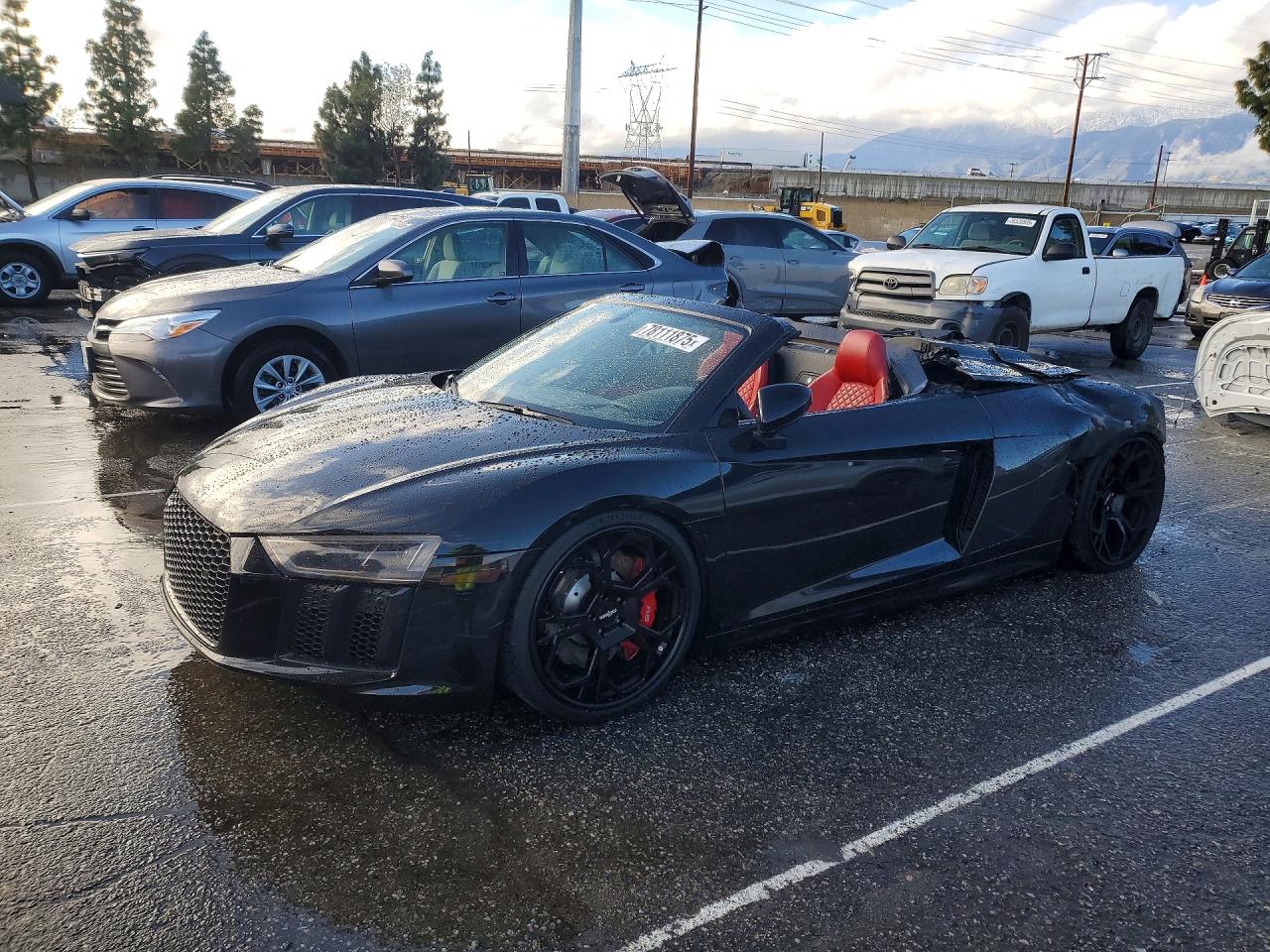 2018 Audi R8, VIN WUAVACFX5J7902440 — Engine fire