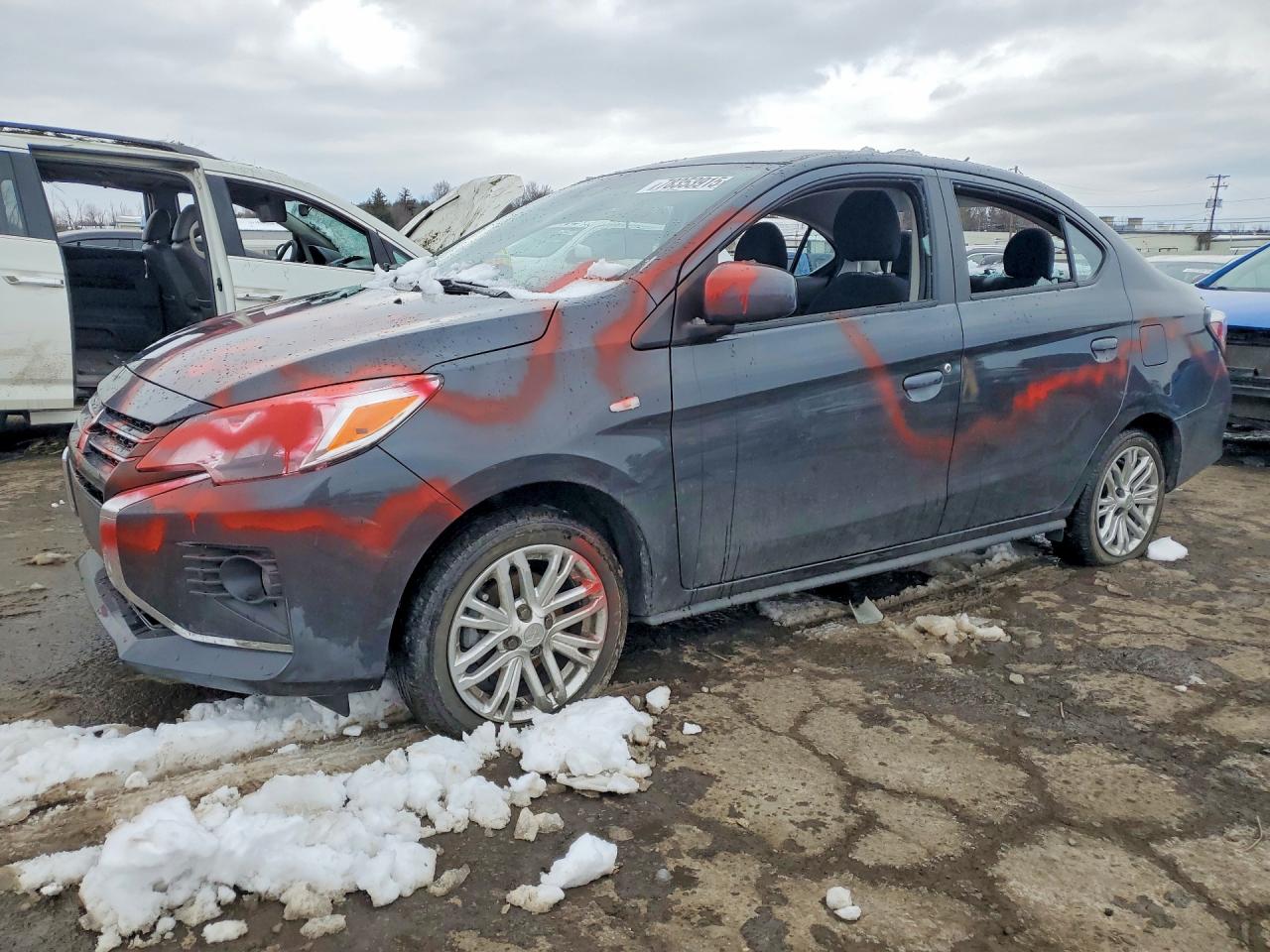 2024 Mitsubishi Mirage ES, VIN ML32FUFJ5RHF12744 — Vandalism
