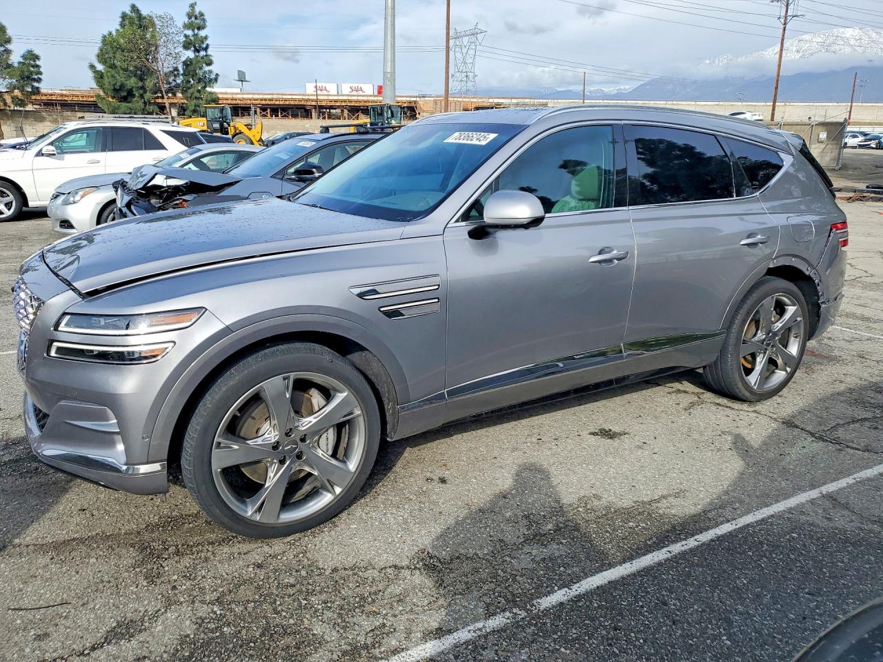 2021 Genesis GV80, VIN KMUHCESC2MU031339 — Rear end