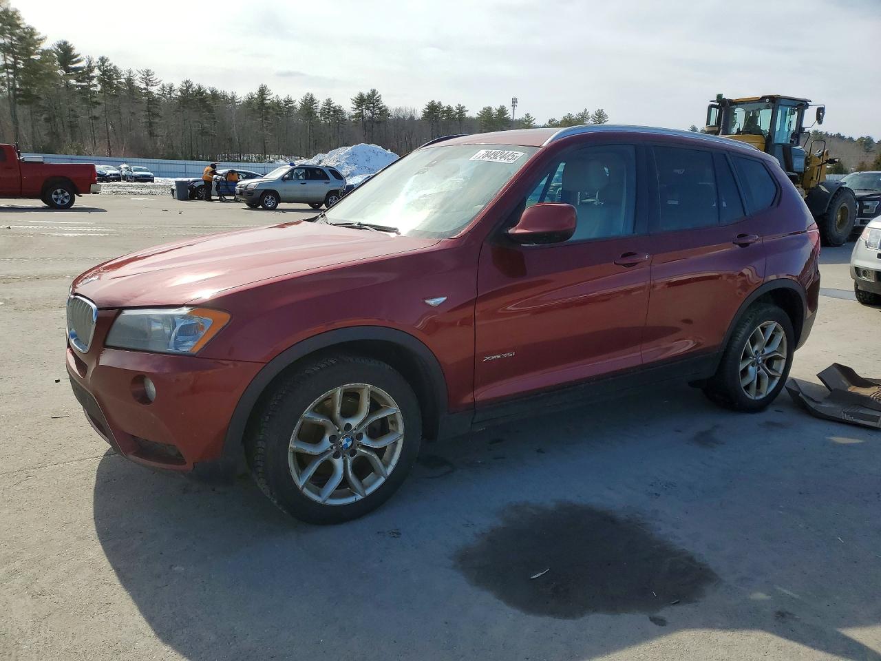 2013 BMW X3 xDrive35i, VIN 5UXWX7C5XDL977428 — Днище