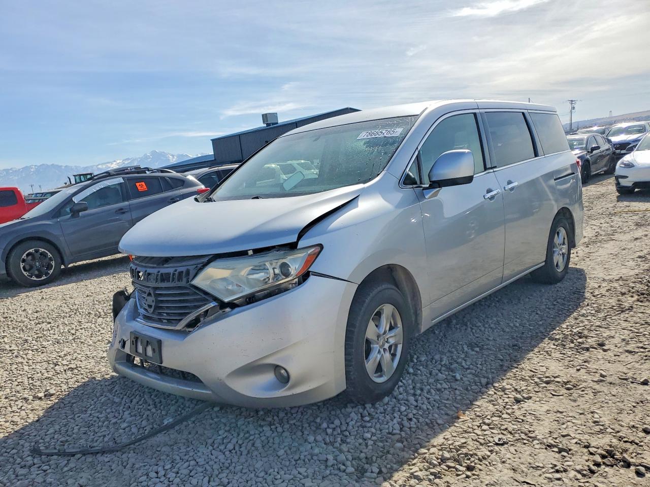 2013 Nissan Quest S, VIN JN8AE2KP0D9068235 — Front end