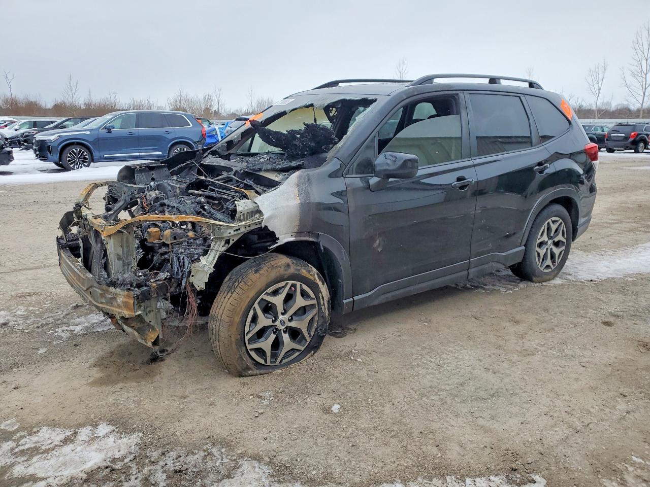 2020 Subaru Forester Premium, VIN JF2SKAJC7LH550269 — Engine fire