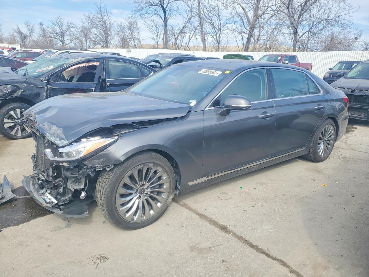 2019 Genesis G90 Ultimate, VIN KMTF54JH2KU061709 — Front end