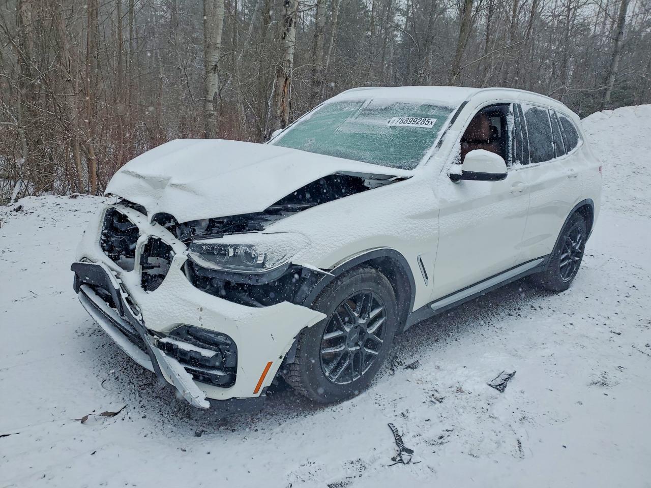 2021 BMW X3 xDrive30i, VIN 5UXTY5C07M9G99242 — Front end