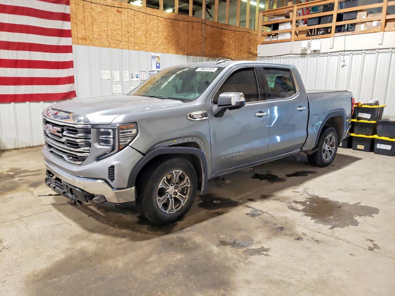 2024 GMC Sierra 1500 SLT, VIN 3GTUUDE81RG158593 — Frame damage