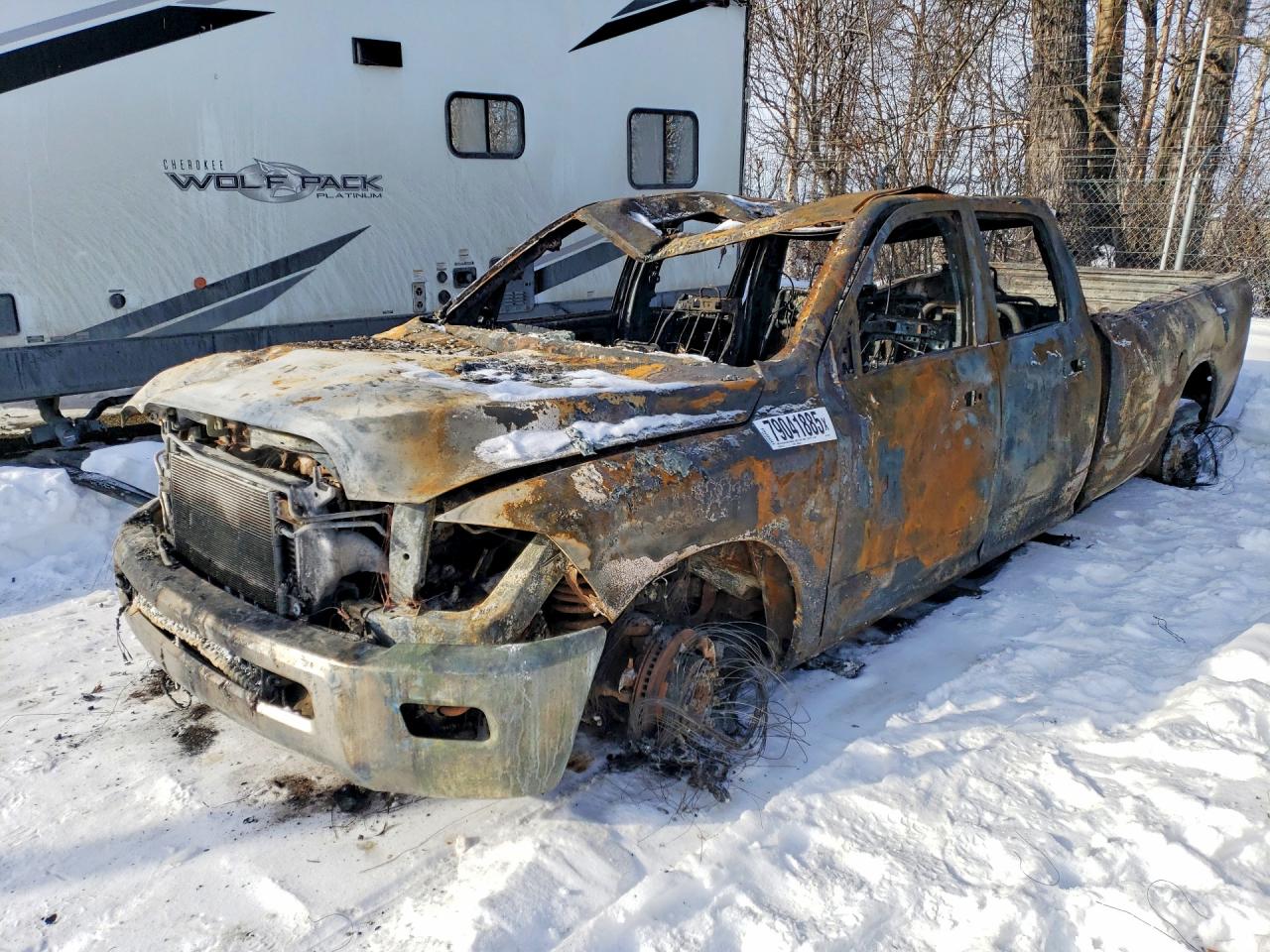2011 Ram 3500 Laramie, VIN 3D73Y3CL0BG517025 — Пожар