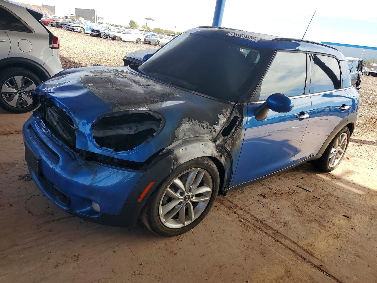 2013 MINI Countryman S, VIN WMWZC3C51DWP21435 — Engine fire