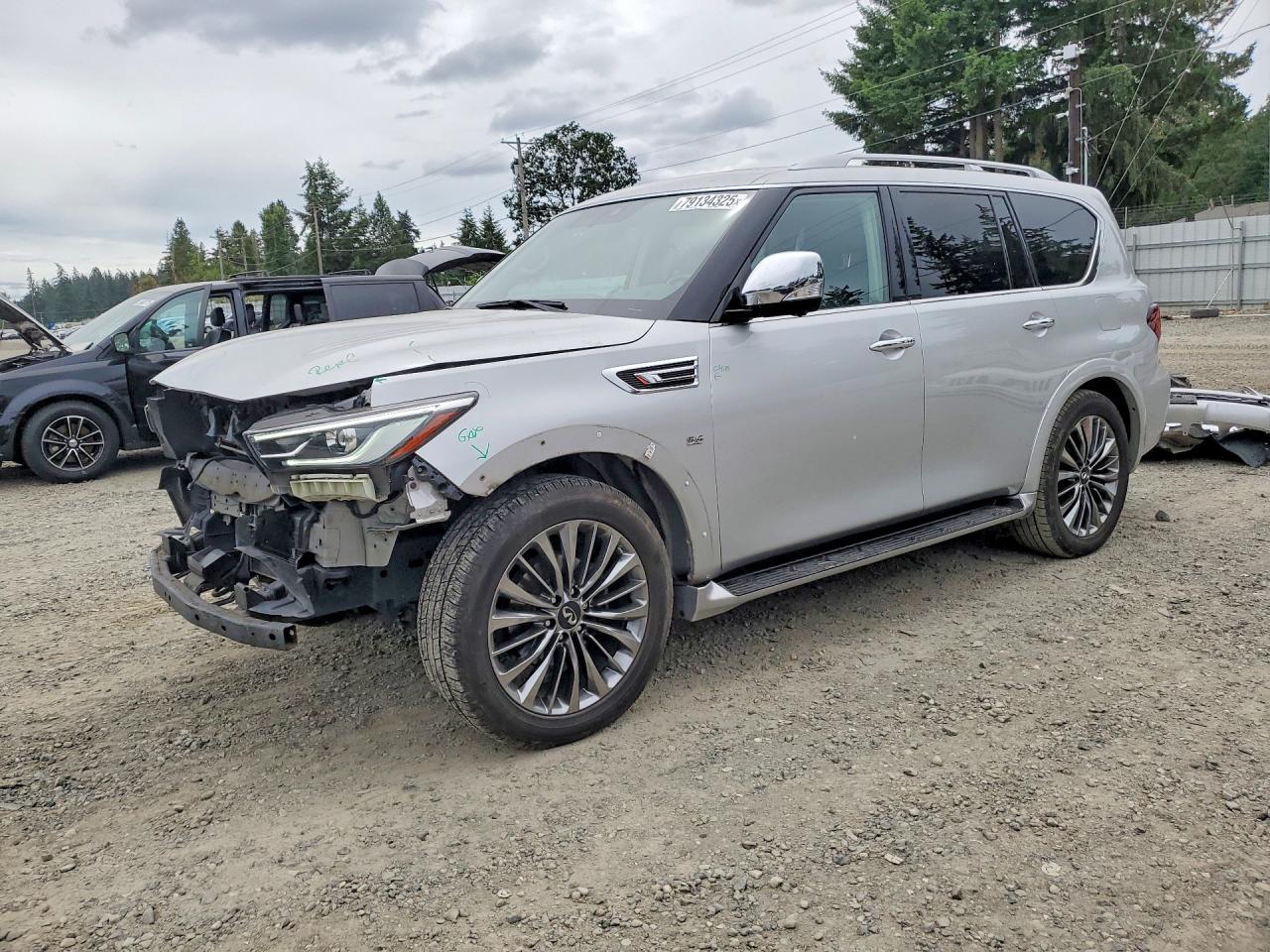 2019 Infiniti QX80 Luxe, VIN JN8AZ2NE0K9238721 — Front end