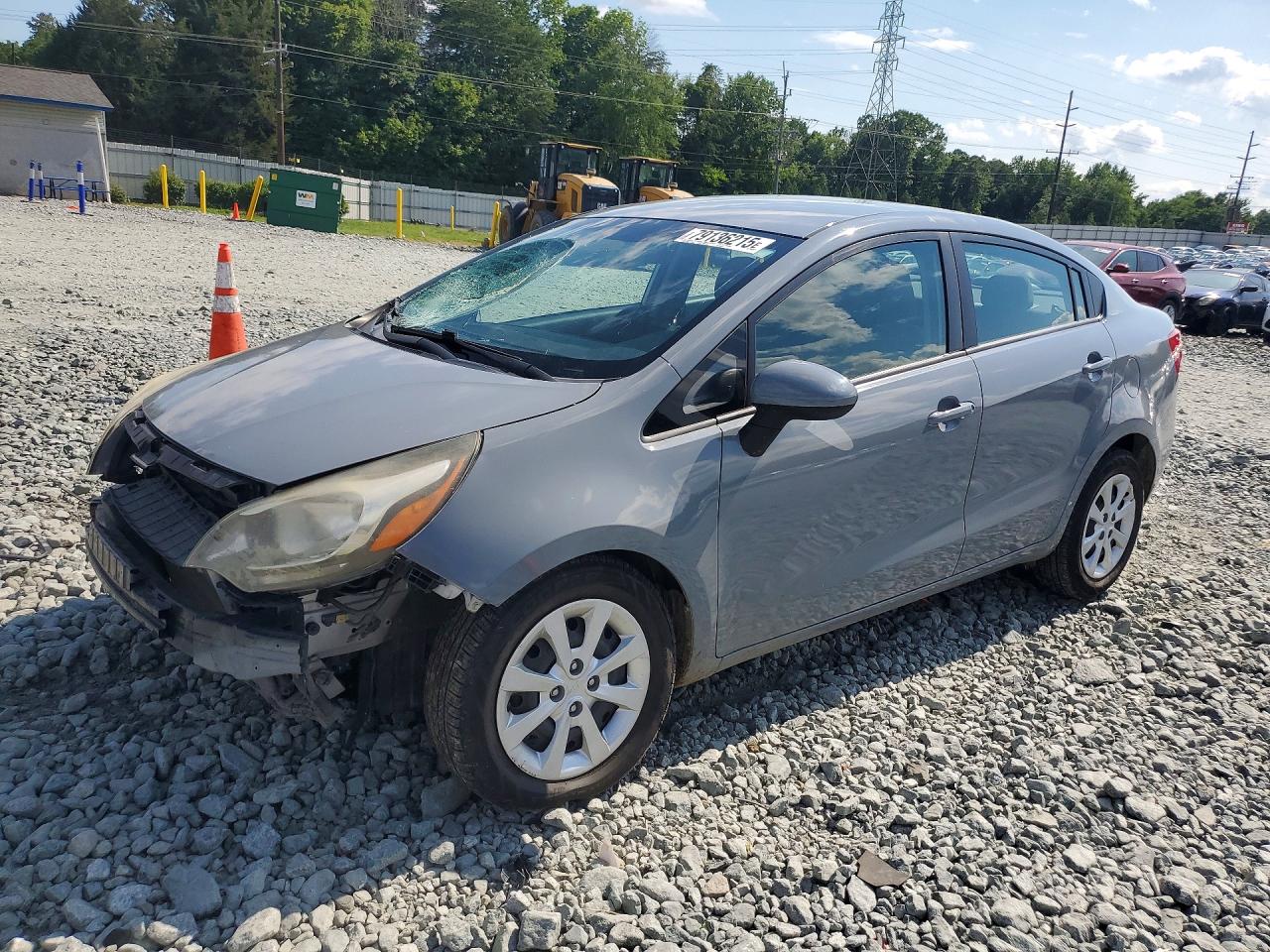 2013 Kia Rio LX, VIN KNADM4A37D6230950 — Front end