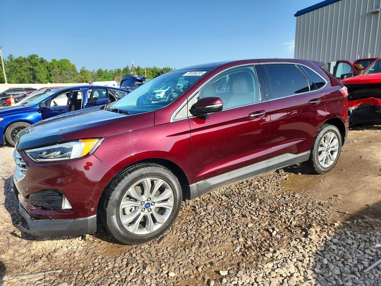 2019 Ford Edge Titanium, VIN 2FMPK4K90KBC10283 — Front end