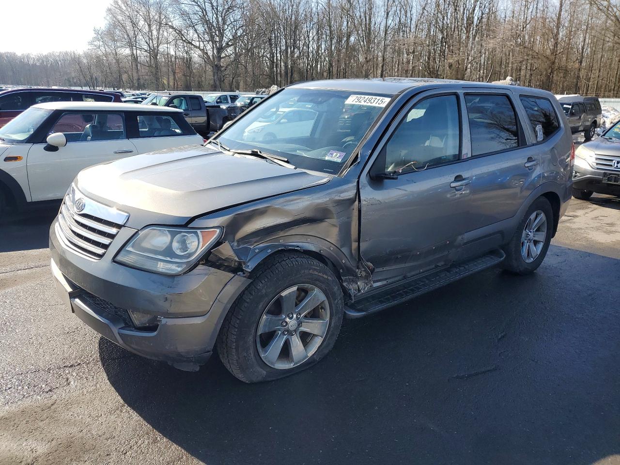 2009 Kia Borrego EX, VIN KNDJH742295023930 — Front end