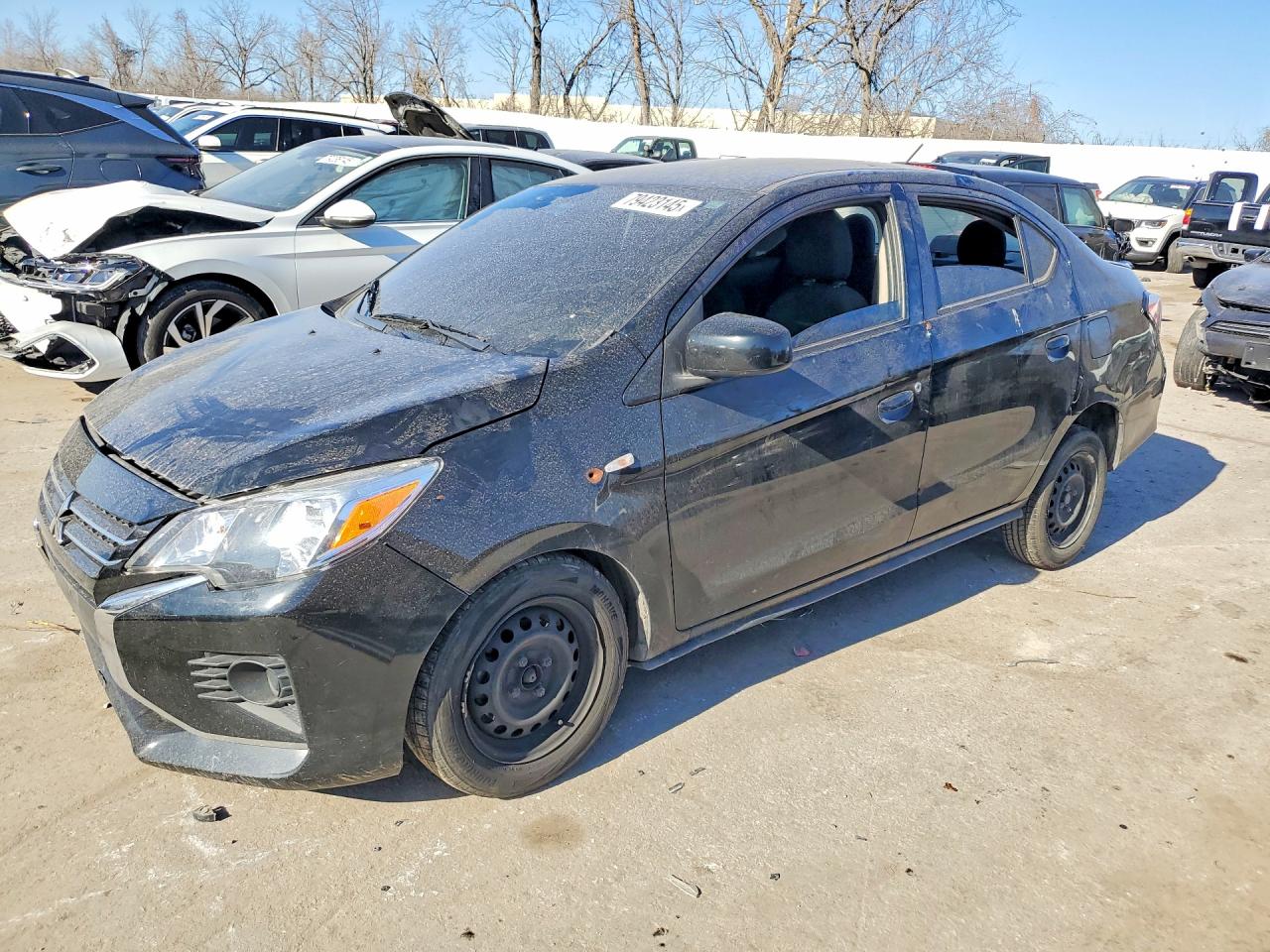 2022 Mitsubishi Mirage ES, VIN ML32FUFJ6NHF07143 — Vandalism