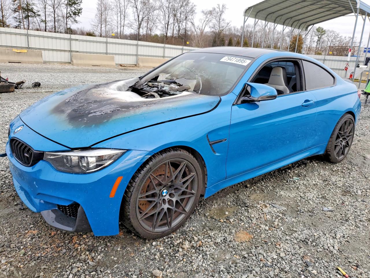 2020 BMW M4, VIN WBS4Y9C08LFJ30239 — Engine fire