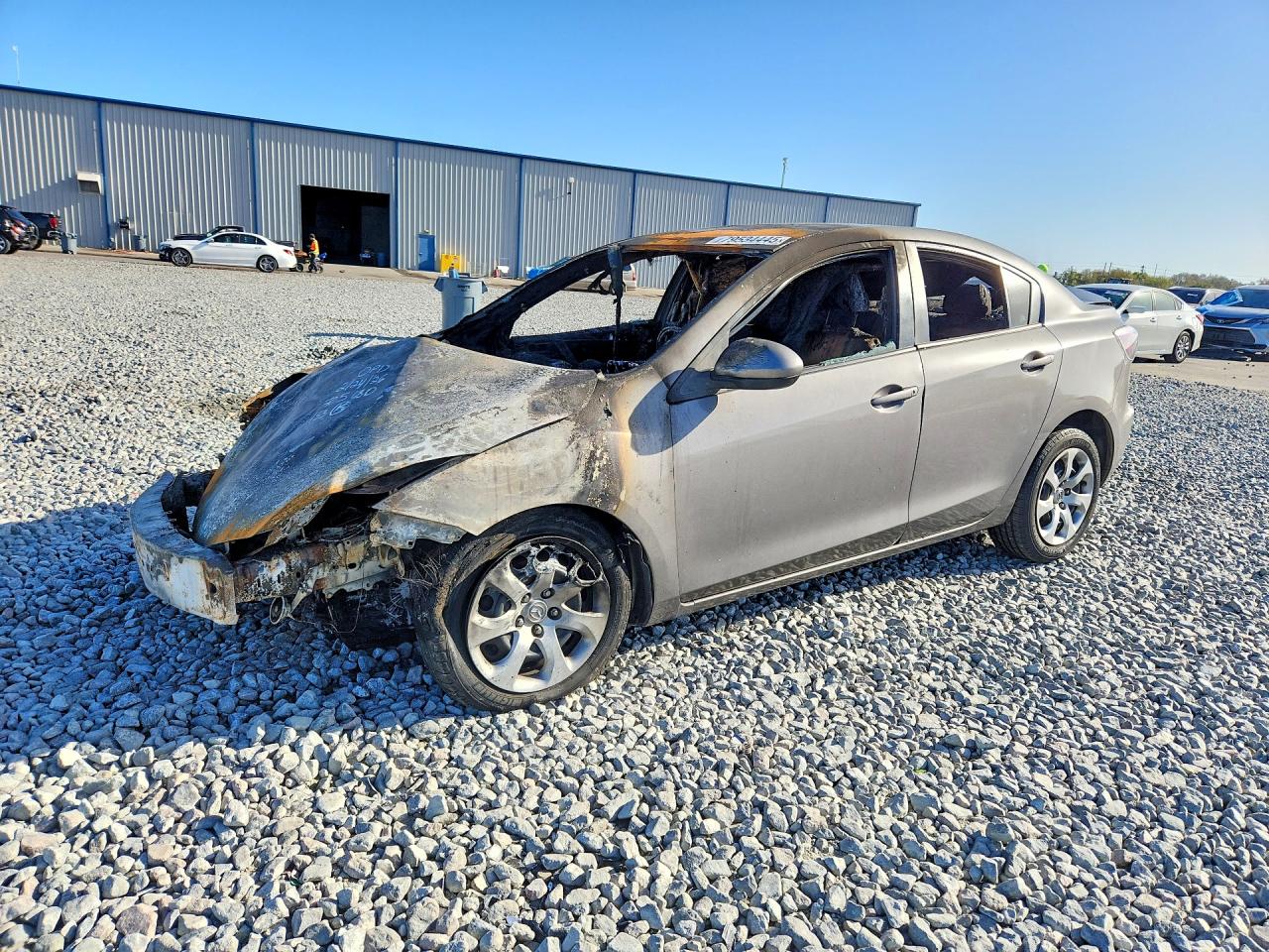 2011 Mazda 3 i Sport, VIN JM1BL1UF1B1485556 — Interior fire