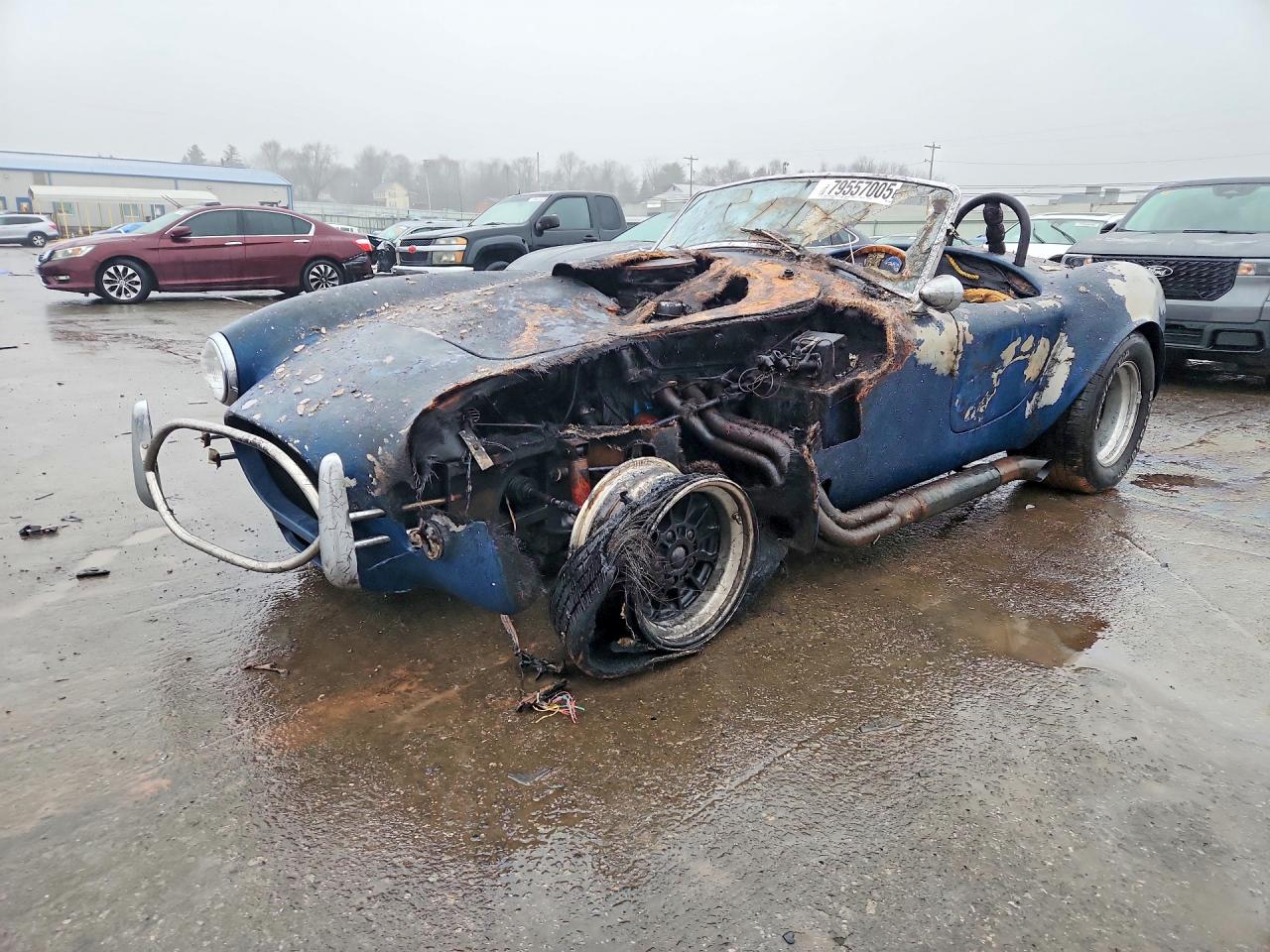 1986 Ford Mustang, VIN NY30836 — Engine fire