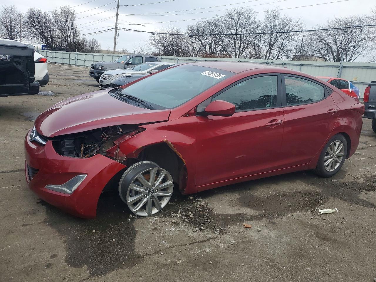 2014 Hyundai Elantra SE, VIN 5NPDH4AE9EH473238 — Front end